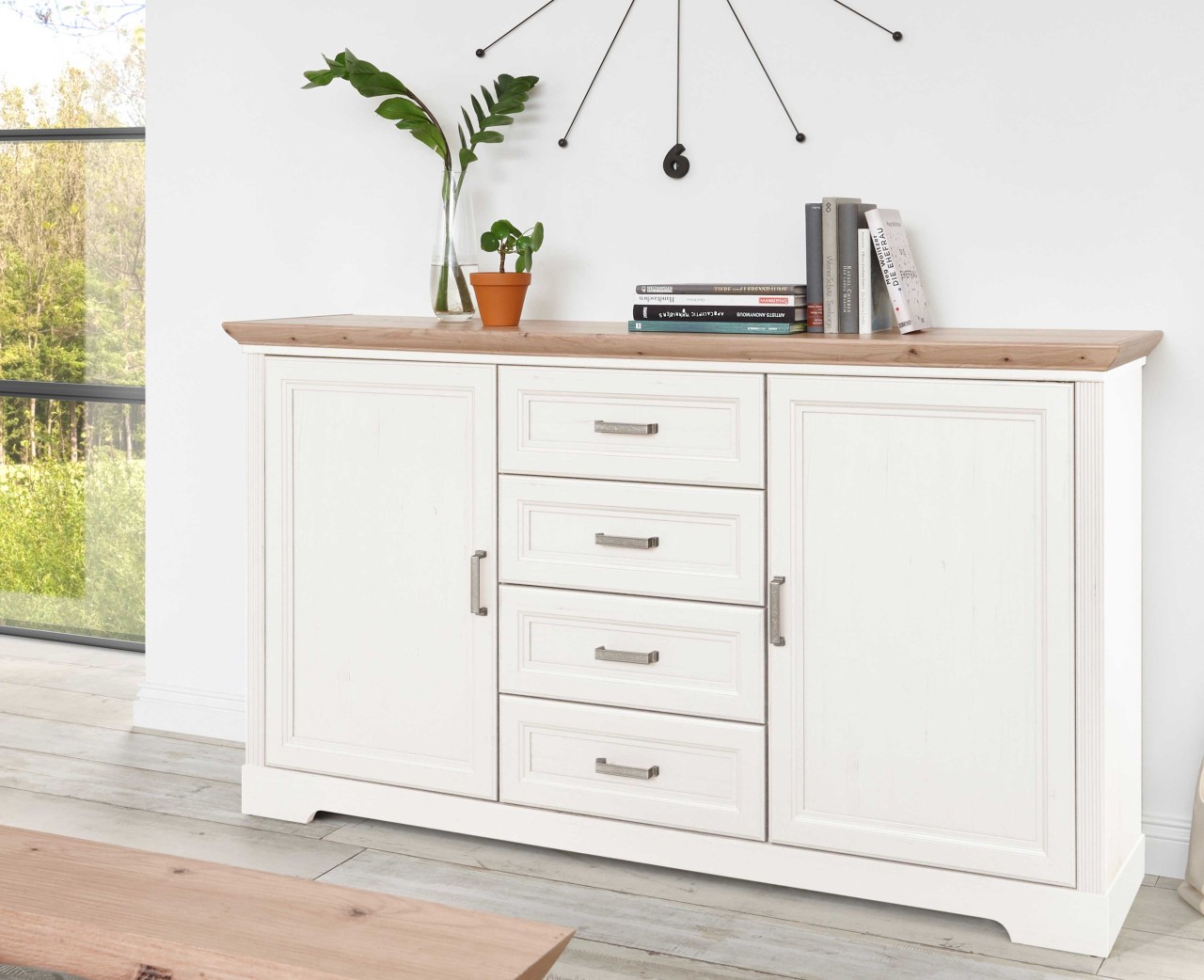 Schlafkontor Jasmin Landhaus Kommode weiße Pine NB