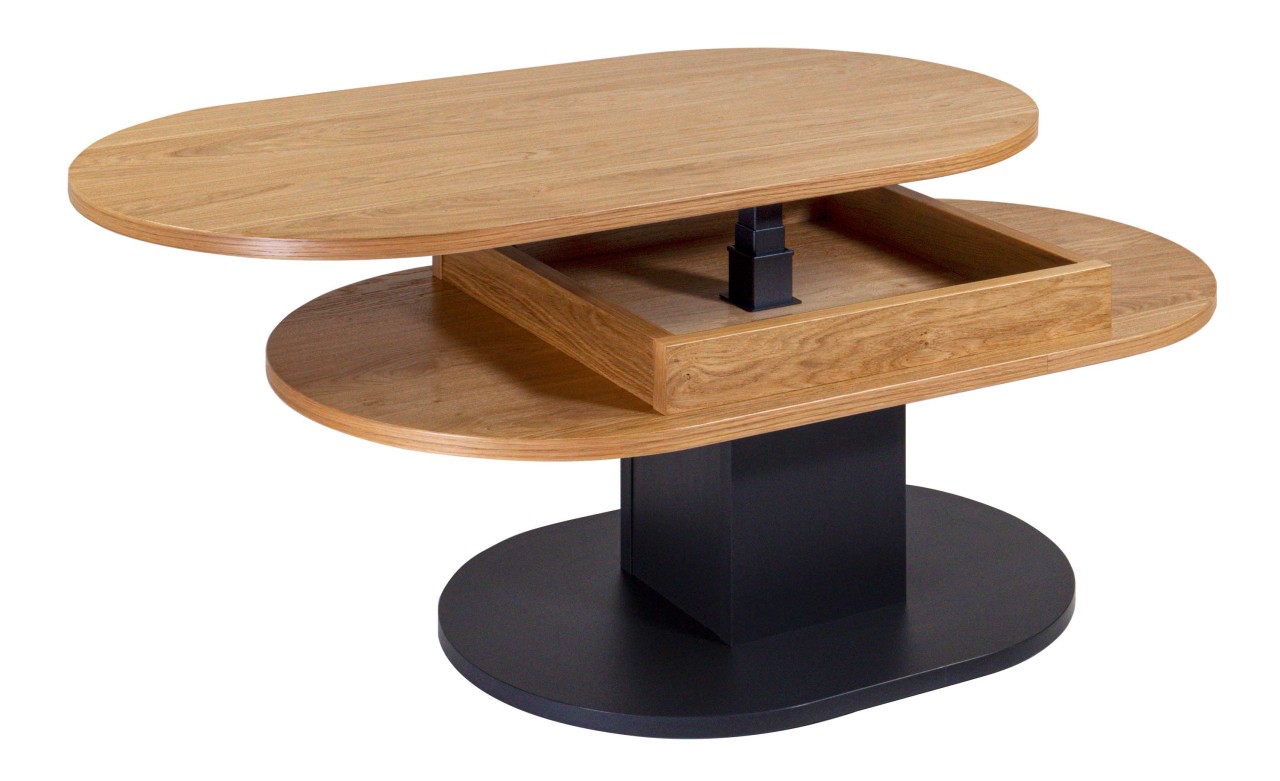 1840 Couchtisch eiche schwarz