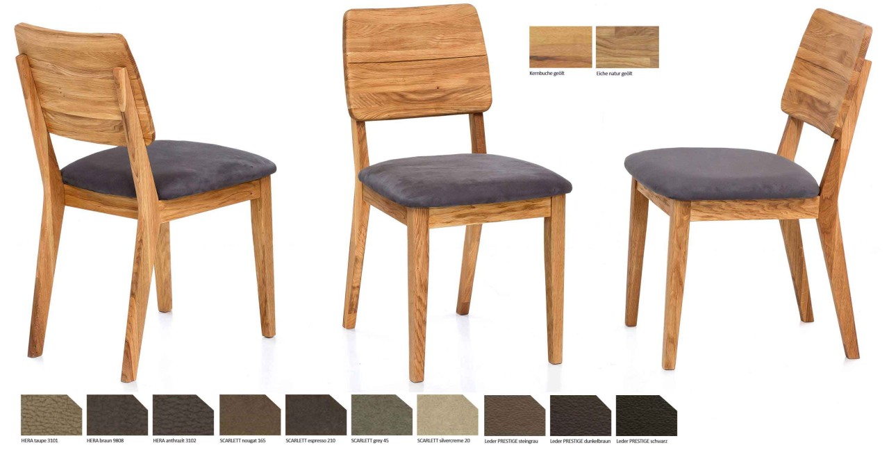 Norman Esszimmerstühle Holz mit Polster