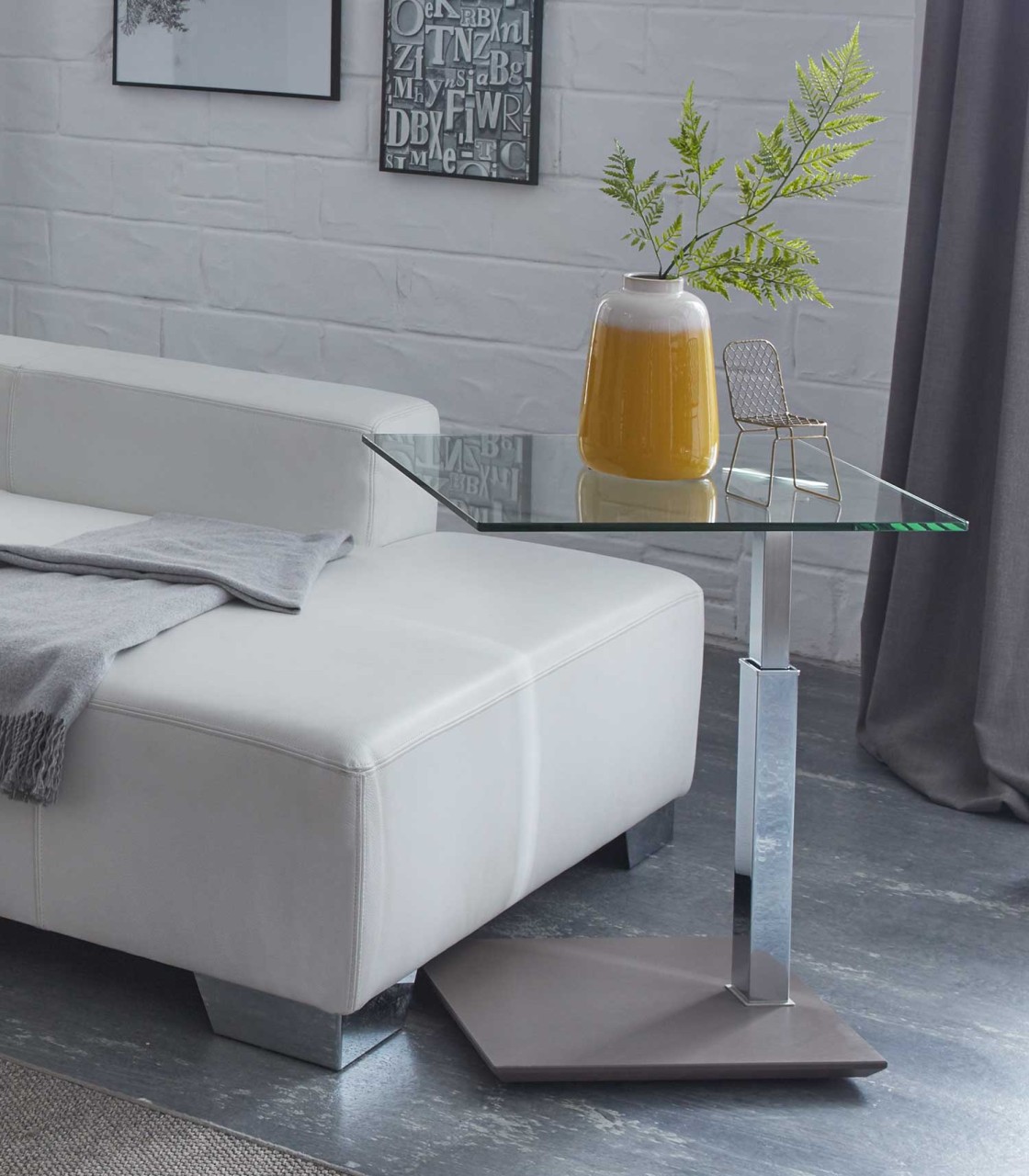 1419 Beistelltisch mit Rollen höhenverstellbar