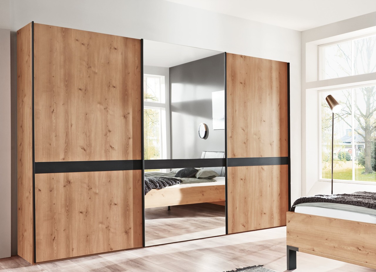 Mexiko Schwebetürenschrank mit Spiegel