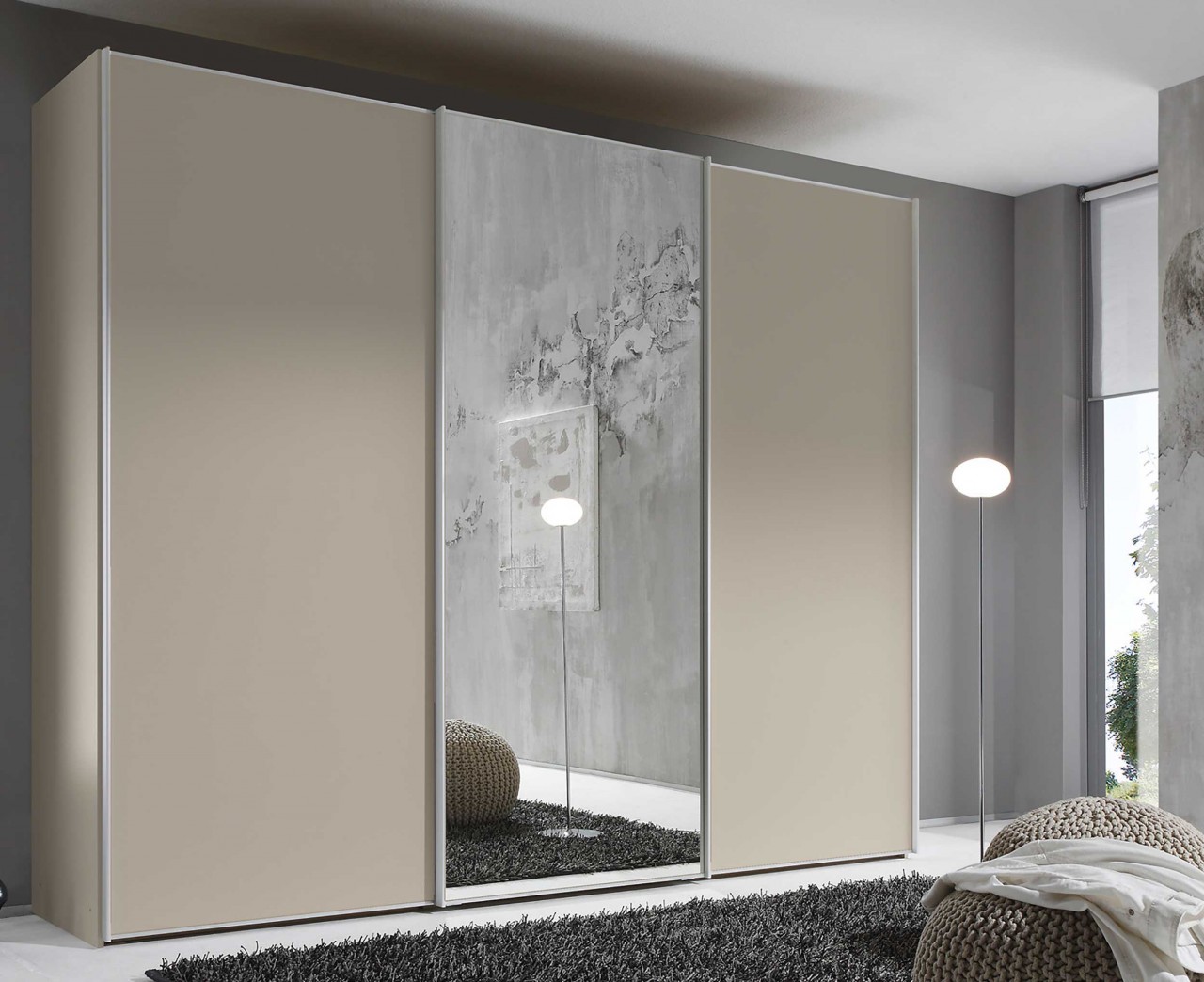 Sinfonie Plus 3 türiger Kleiderschrank mit Spiegel