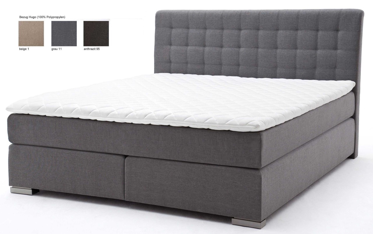 Boxspringbett 180x200 grau