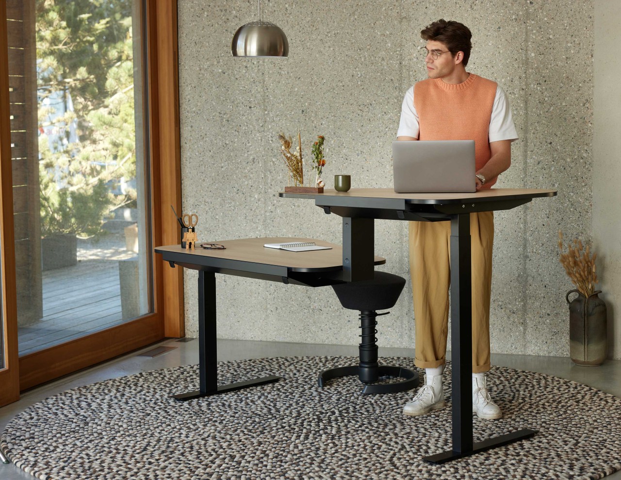 Aeris Active Desk Stehschreibtisch höhenverstellbar in 3 Farben