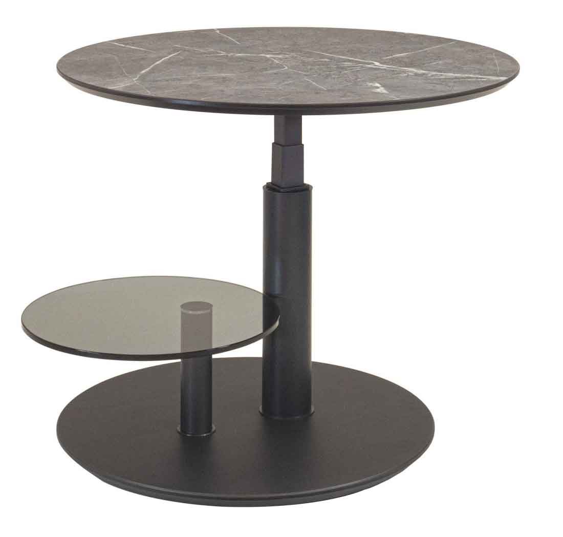 1889 Couchtisch rund höhenverstellbar