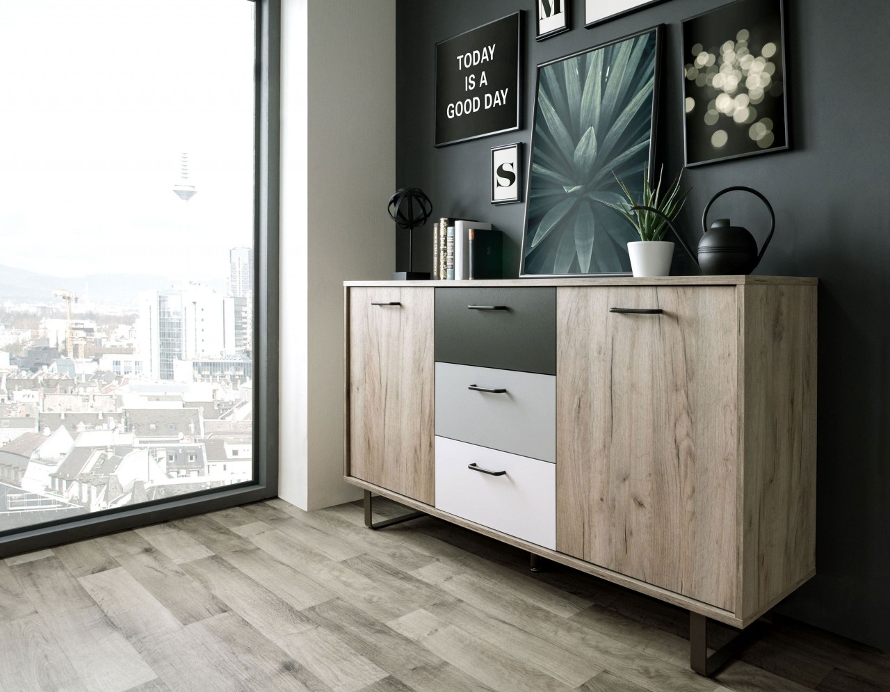 Orlando modernes Sideboard eiche