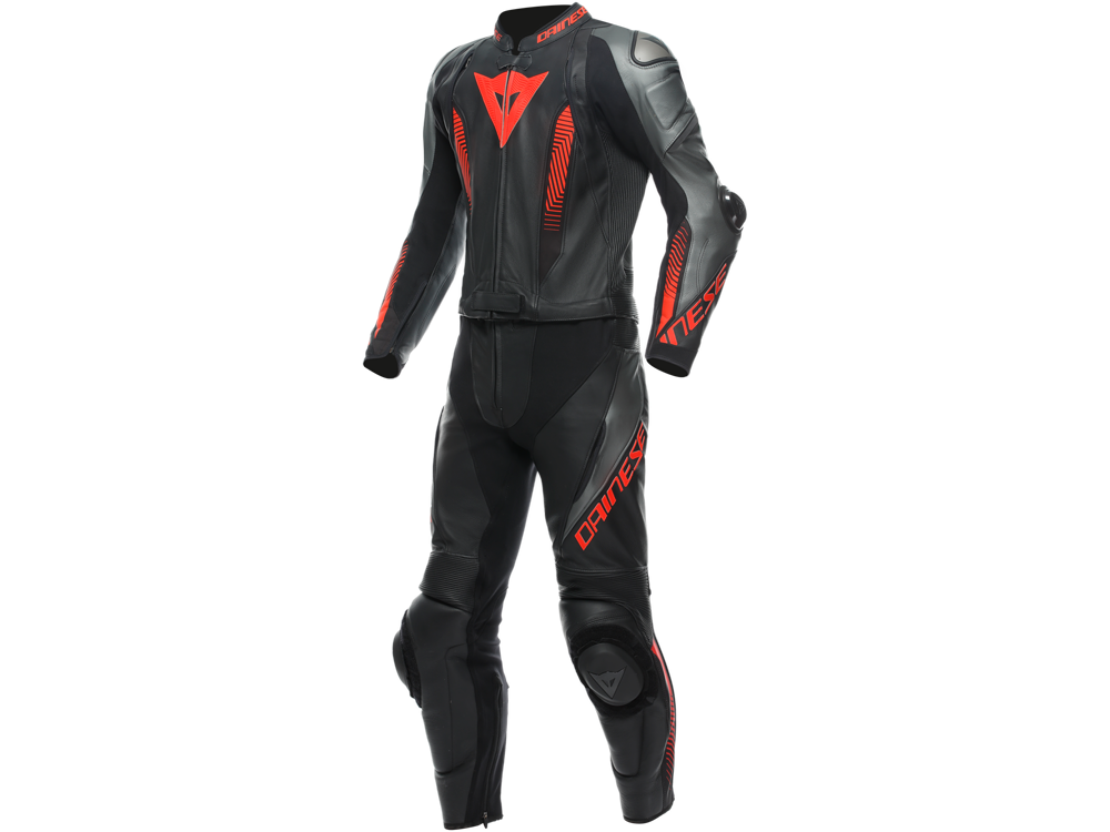 Dainese Laguna Seca 5 2tlg. Motorradlederkombi Herren (schwarz/anthrazit/rot)