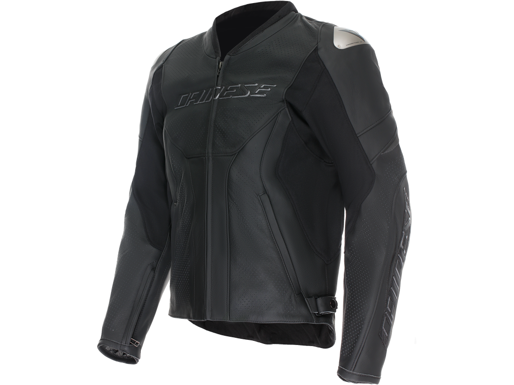 Dainese Racing 5 Motorradjacke Kurz perforiert (Schwarz)