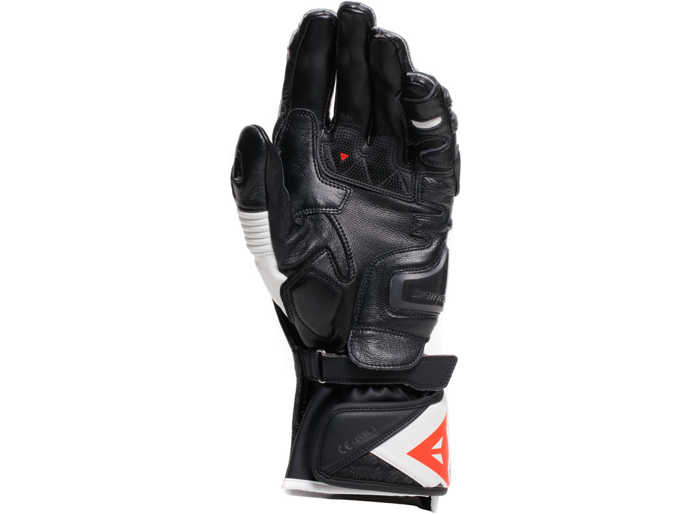 Dainese Fiero Metal Motorradhandschuhe (Schwarz/Weiß/Fluorot)