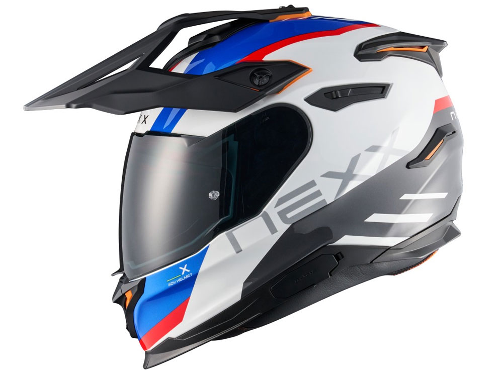 Nexx Y.Travl Quest Motorradhelm (Weiß/Blau/Rot)