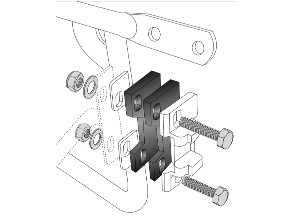 Hepco & Becker Alu-Adapter mit Schrägplatte für Alu-Koffer
