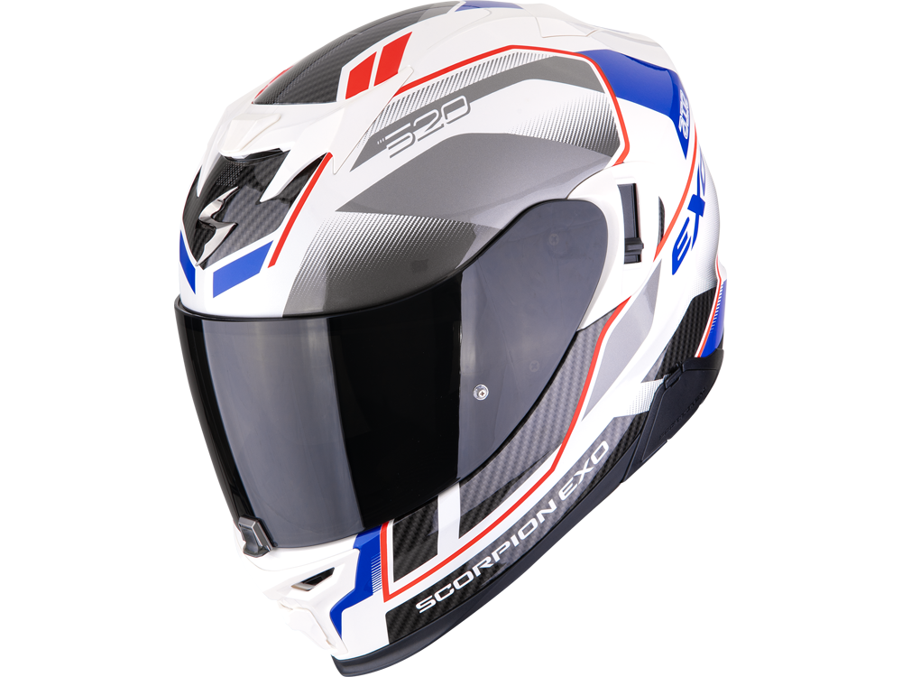 Scorpion EXO-520 EVO Air Lena Motorradhelm (Pelmuttweiß/Blau)