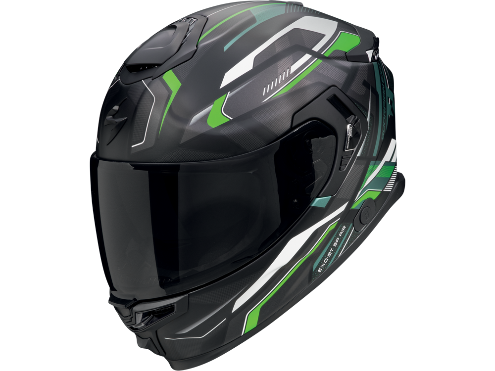 Scorpion EXO-GT SP Air Augusta Motorradhelm (Schwarzmatt/Grau/Grün)