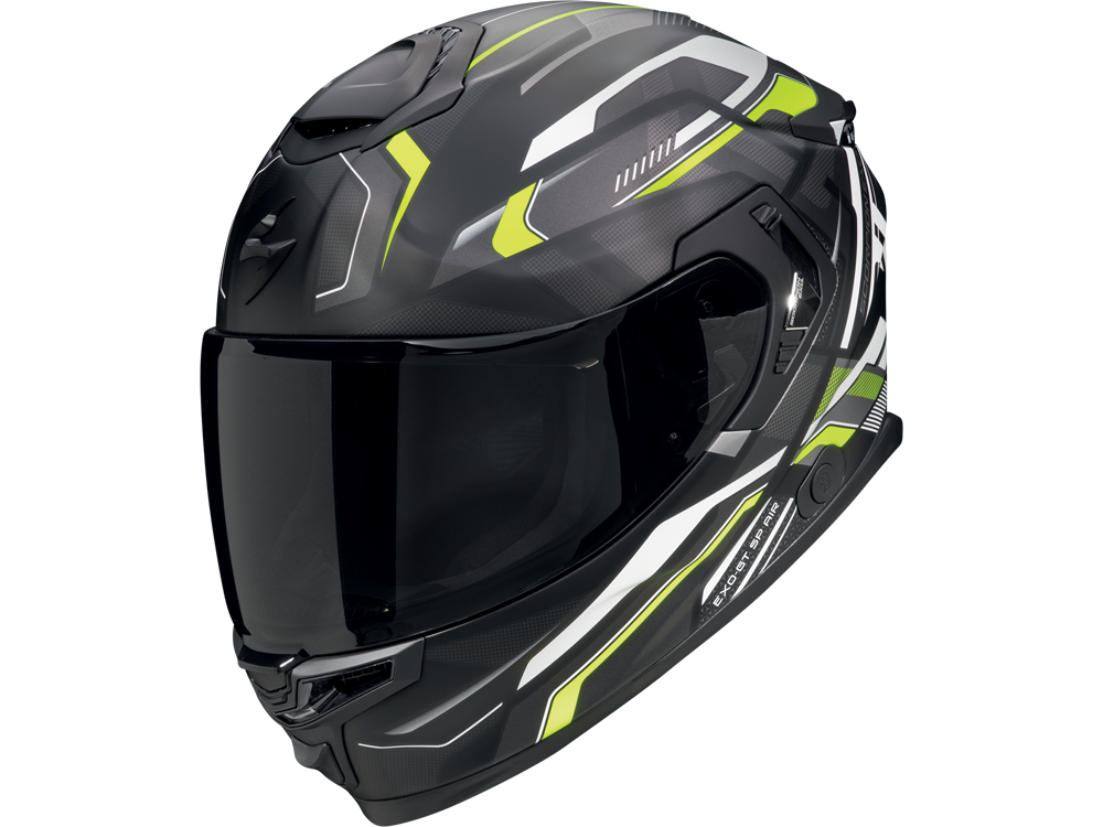 Scorpion EXO-GT SP Air Augusta Motorradhelm (Schwarzmatt/Grau/Neongelb)