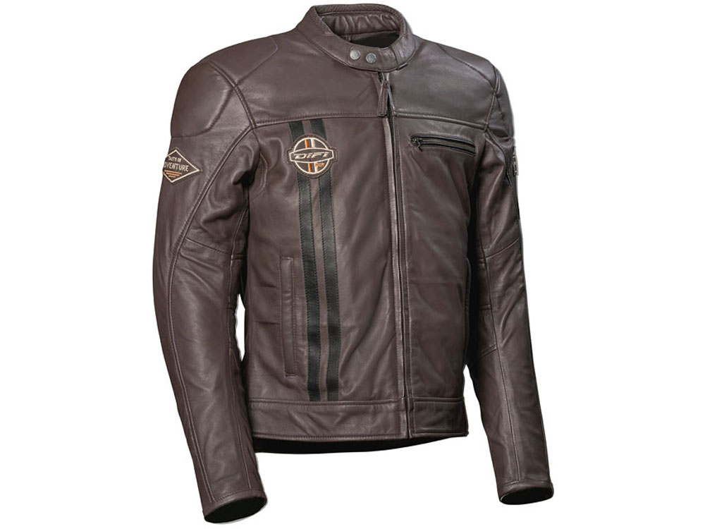 Difi Boston Lederjacke Herren (braun/schwarz)
