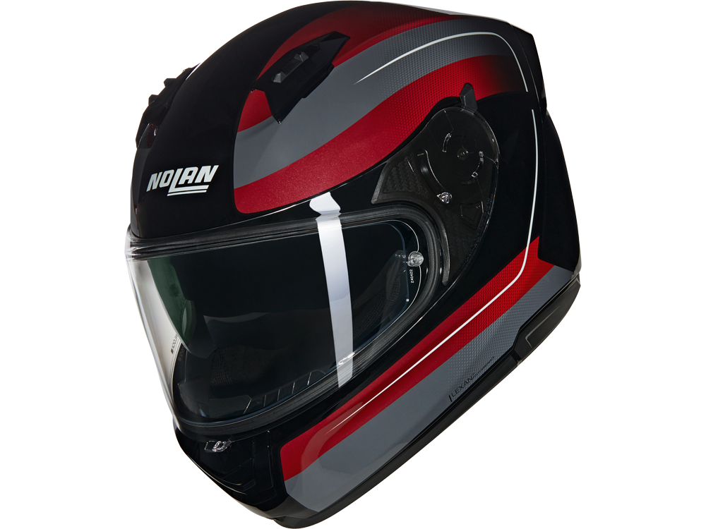 Nolan N60-6 Ermetico 345 Motorradhelm (Schwarz/Rot/Grau)