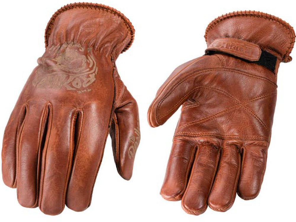 ROKKER Tattoo Skull Handschuhe (Beige)