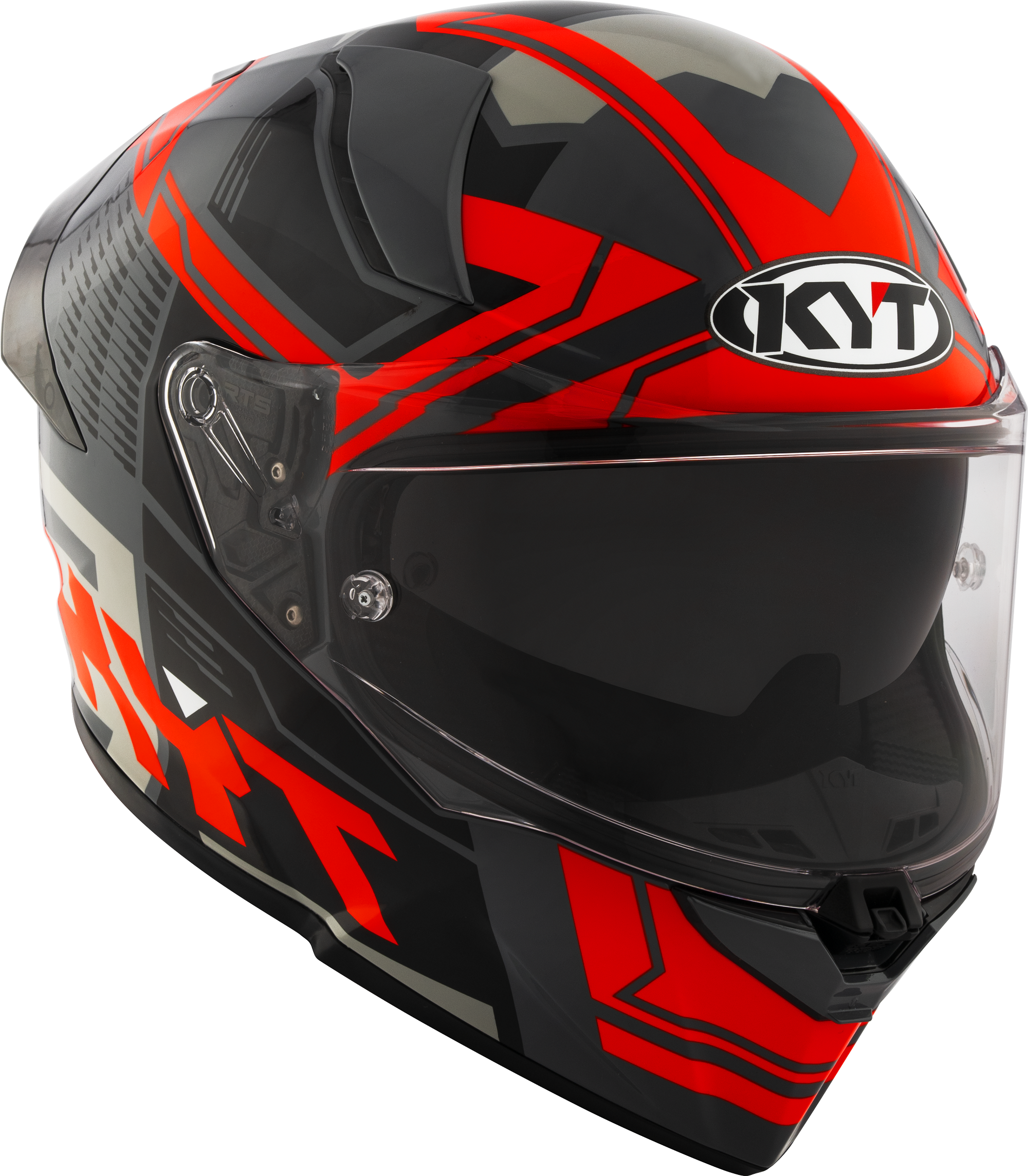 KYT R2R Octane Red Motorradhelm (Schwarzmatt/Rot)