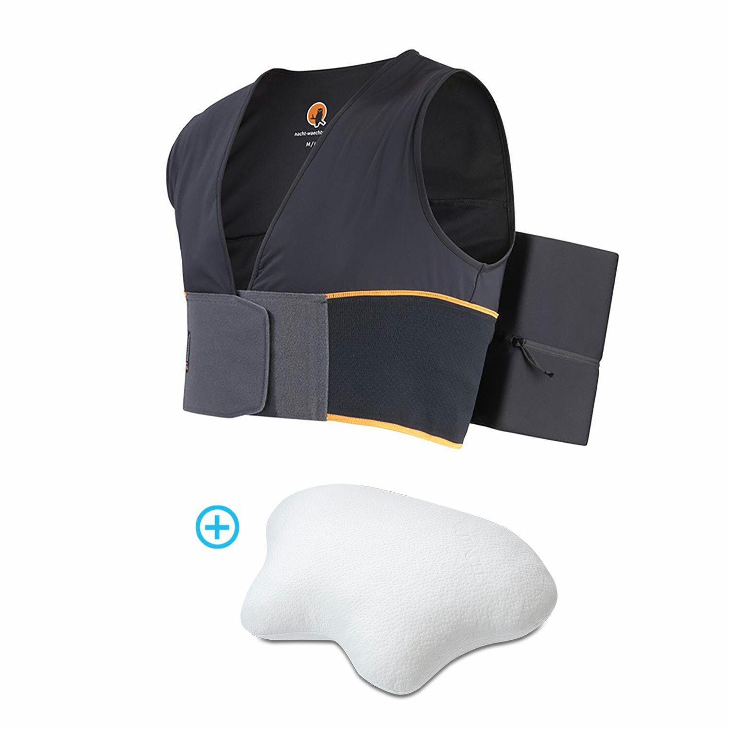 Für die optimale Seitenlage! Nachtwaechter Schlafweste L/XL + Seitenschläfer/CPAP-Kissen LINA ohne Zubehör