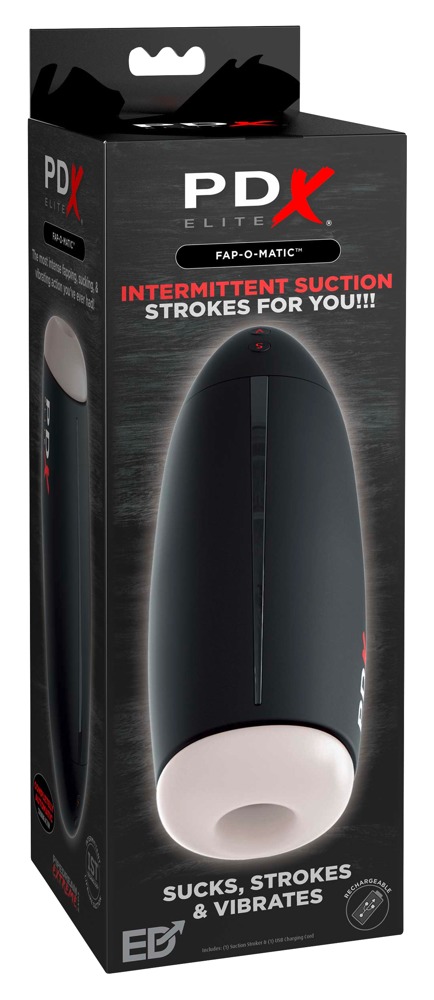 Masturbator 'Fap-O-Matic' mit rhythmischer Saug-Funktion (5 Modi) und Vibration (10 Modi)