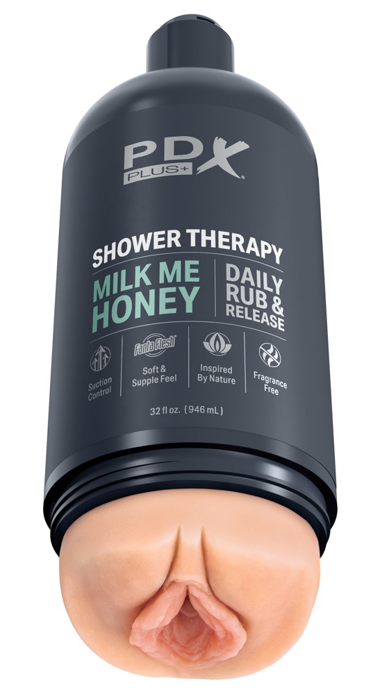 Masturbator „Shower Therapy Milk Me Honey“ inklusive abnehmbarem Saugfuß