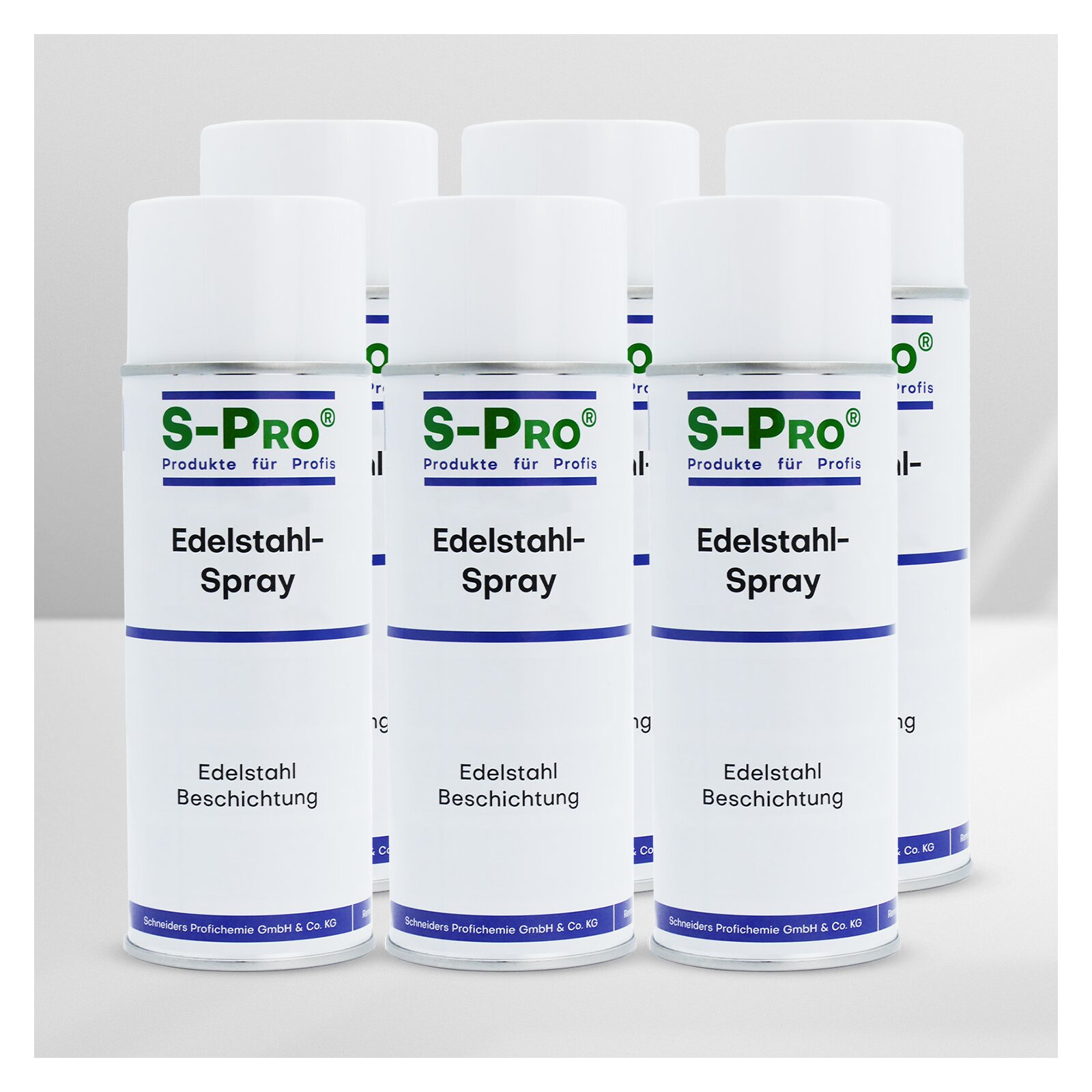 S-Pro Edelstahl-Spray 6 Dosen im Karton