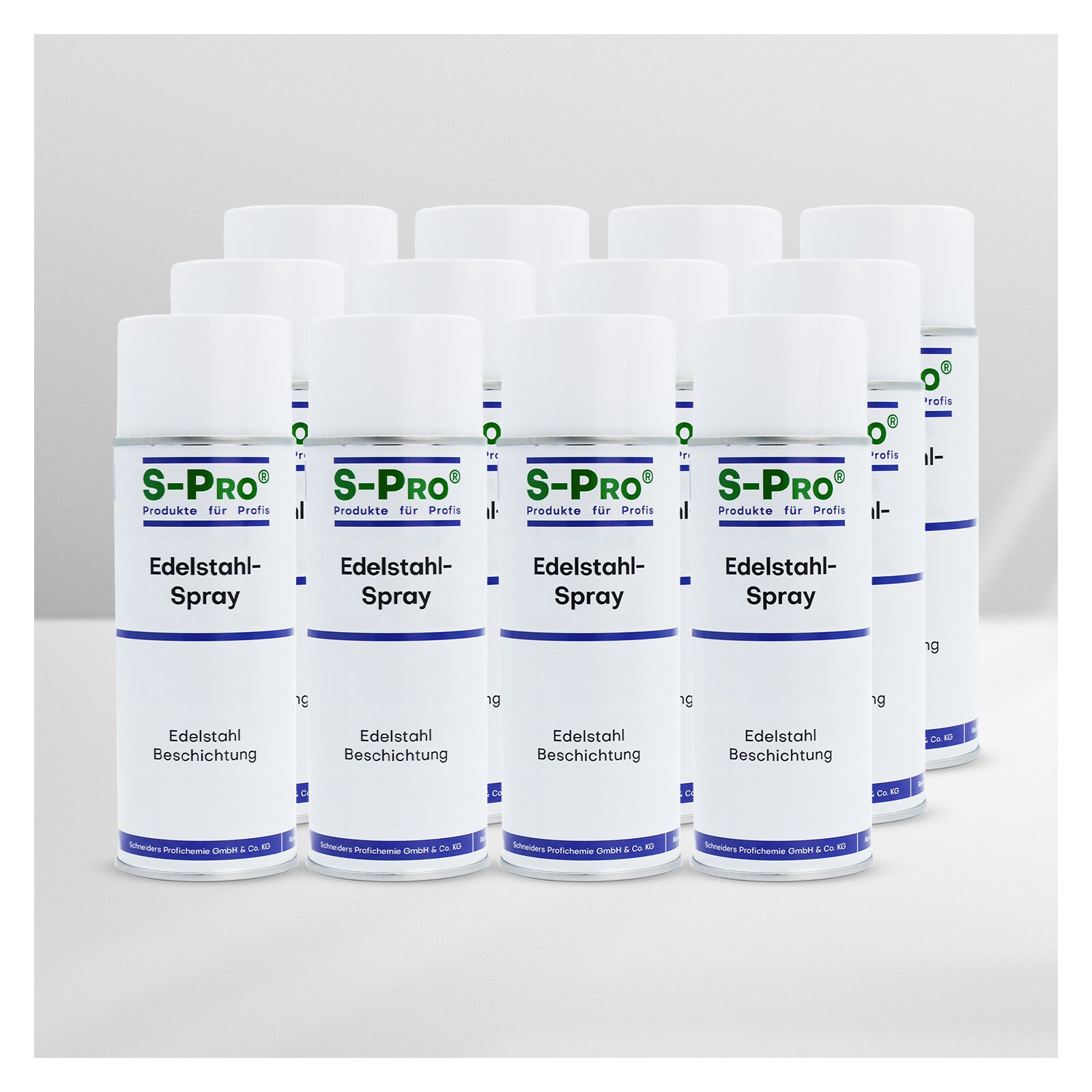 S-Pro Edelstahl-Spray 12 Dosen im Karton