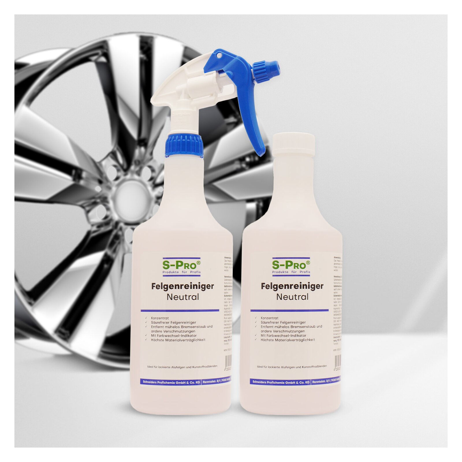 S-Pro Felgenreiniger-Neutral 2x 750ml Set
