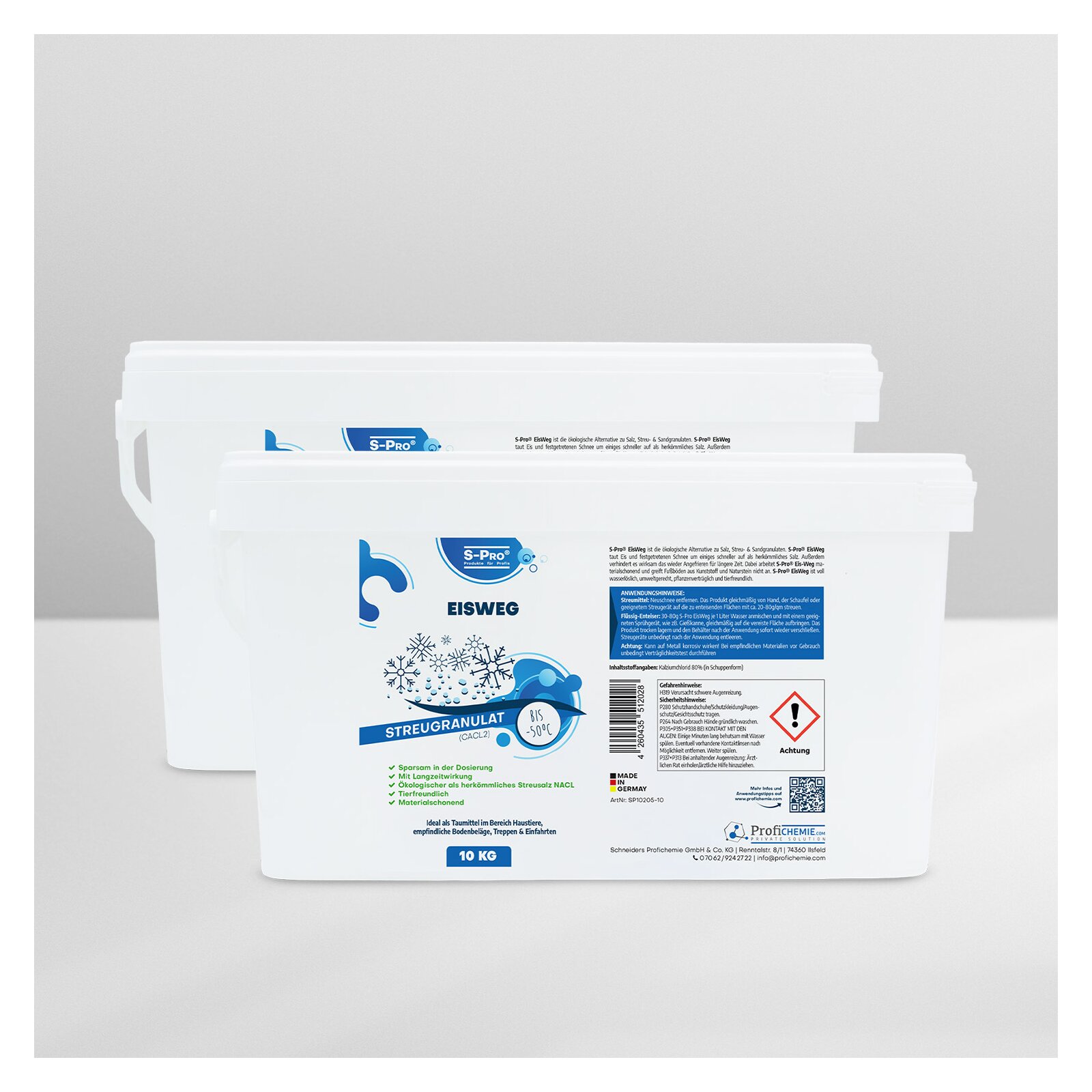 S-Pro® EisWeg Auftaugranulat 2x 10KG Eimer