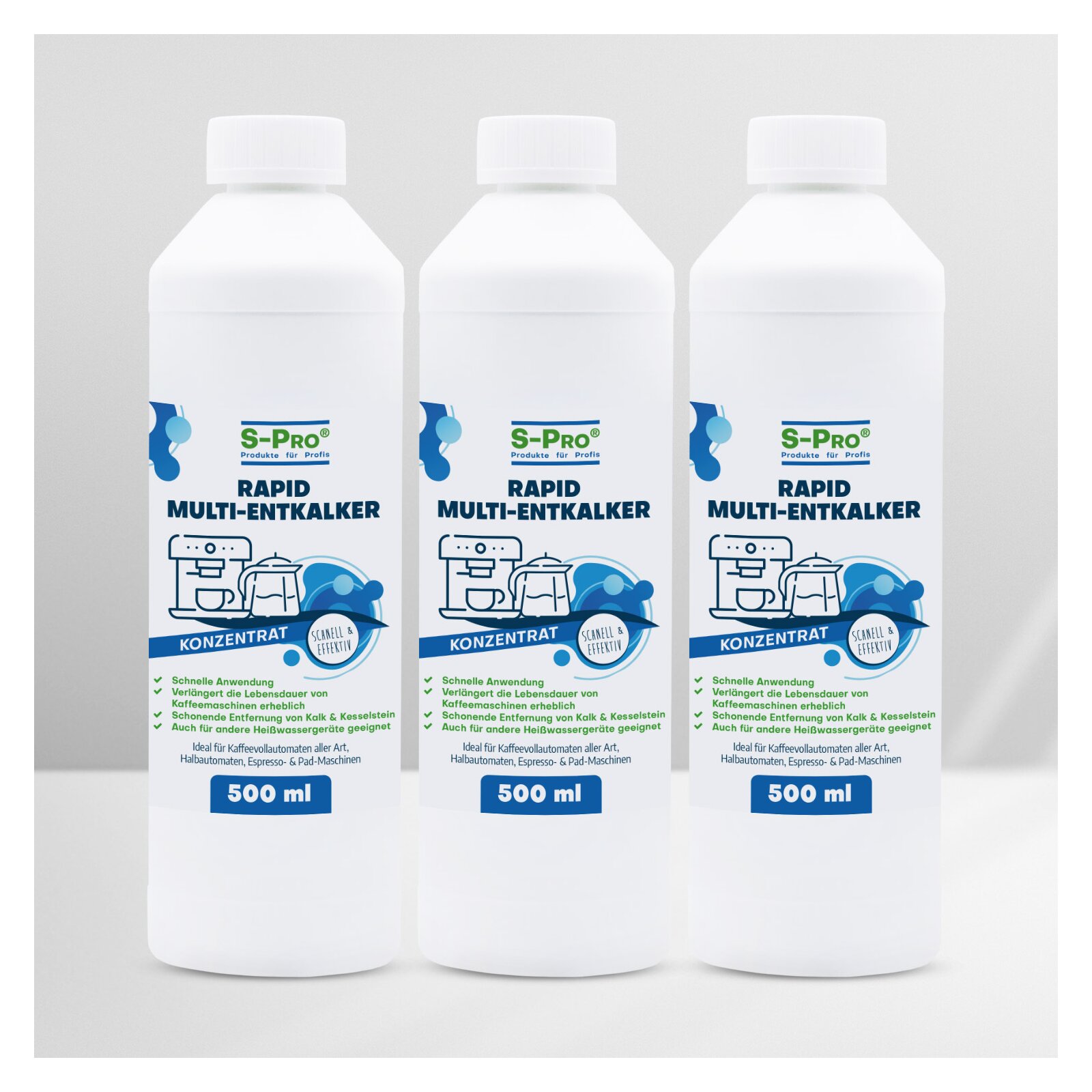 S-Pro® Rapid Multi-Entkalker 3 x Flaschen 500ml