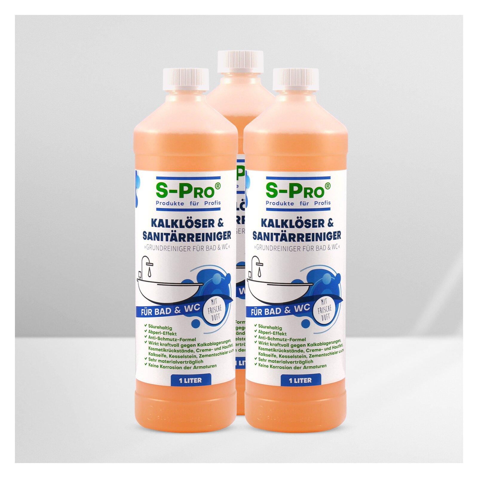 S-Pro Kalklöser und Sanitärreiniger 3x1Liter