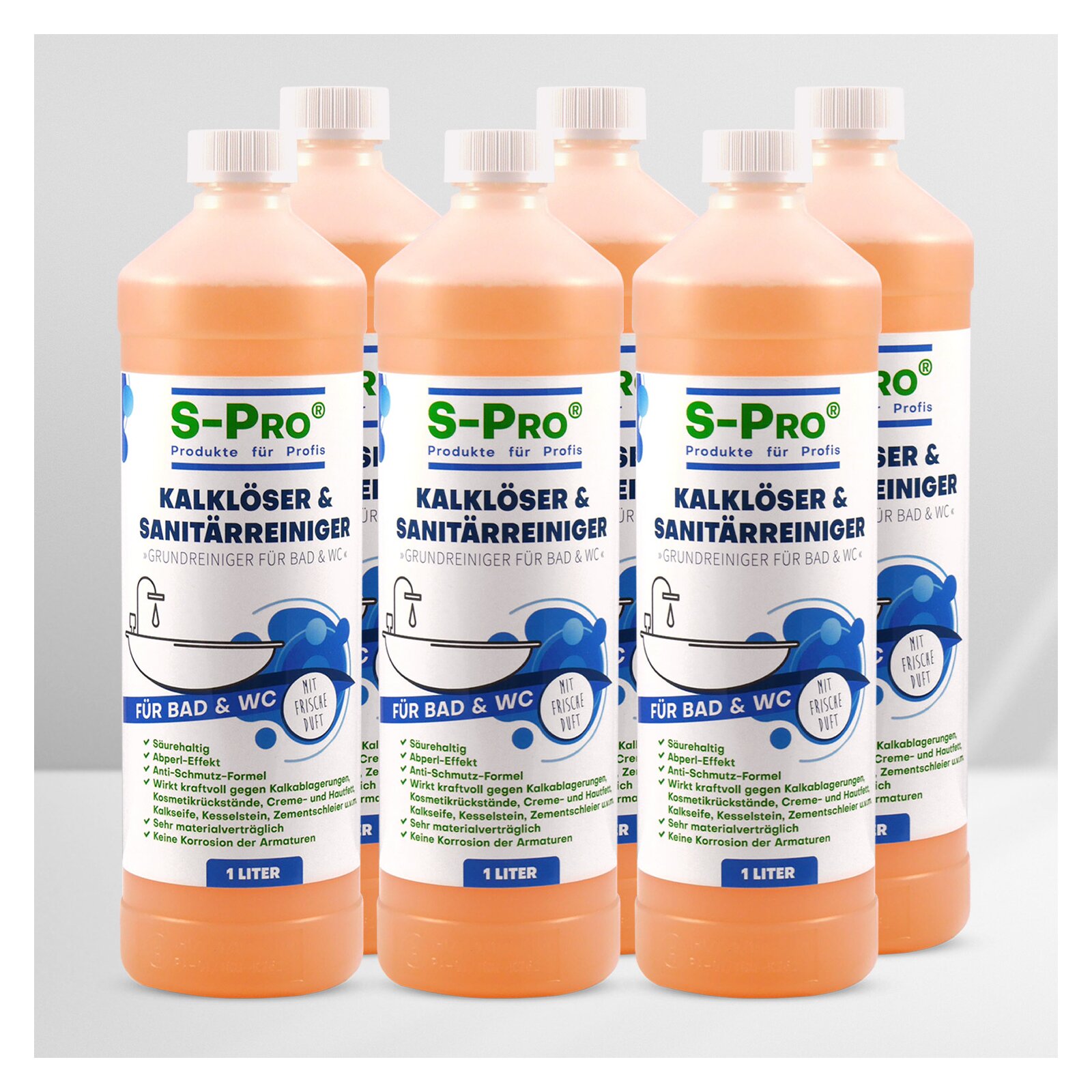 S-Pro Kalklöser und Sanitärreiniger 6x1 Liter Karton