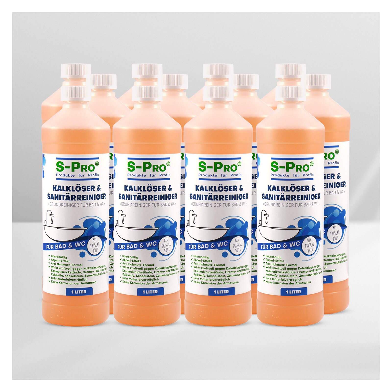 S-Pro Kalklöser und Sanitärreiniger 12x1Liter Karton