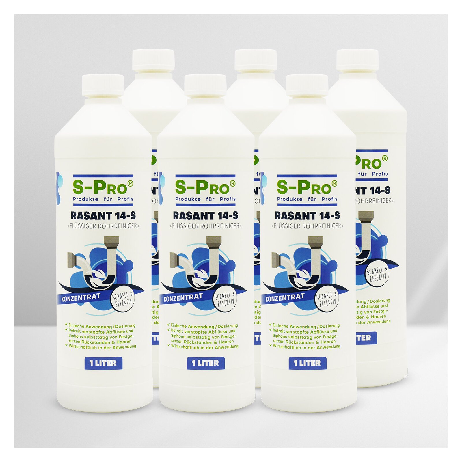 S-Pro Rasant 14-S Rohrreiniger 6x1 Liter Karton