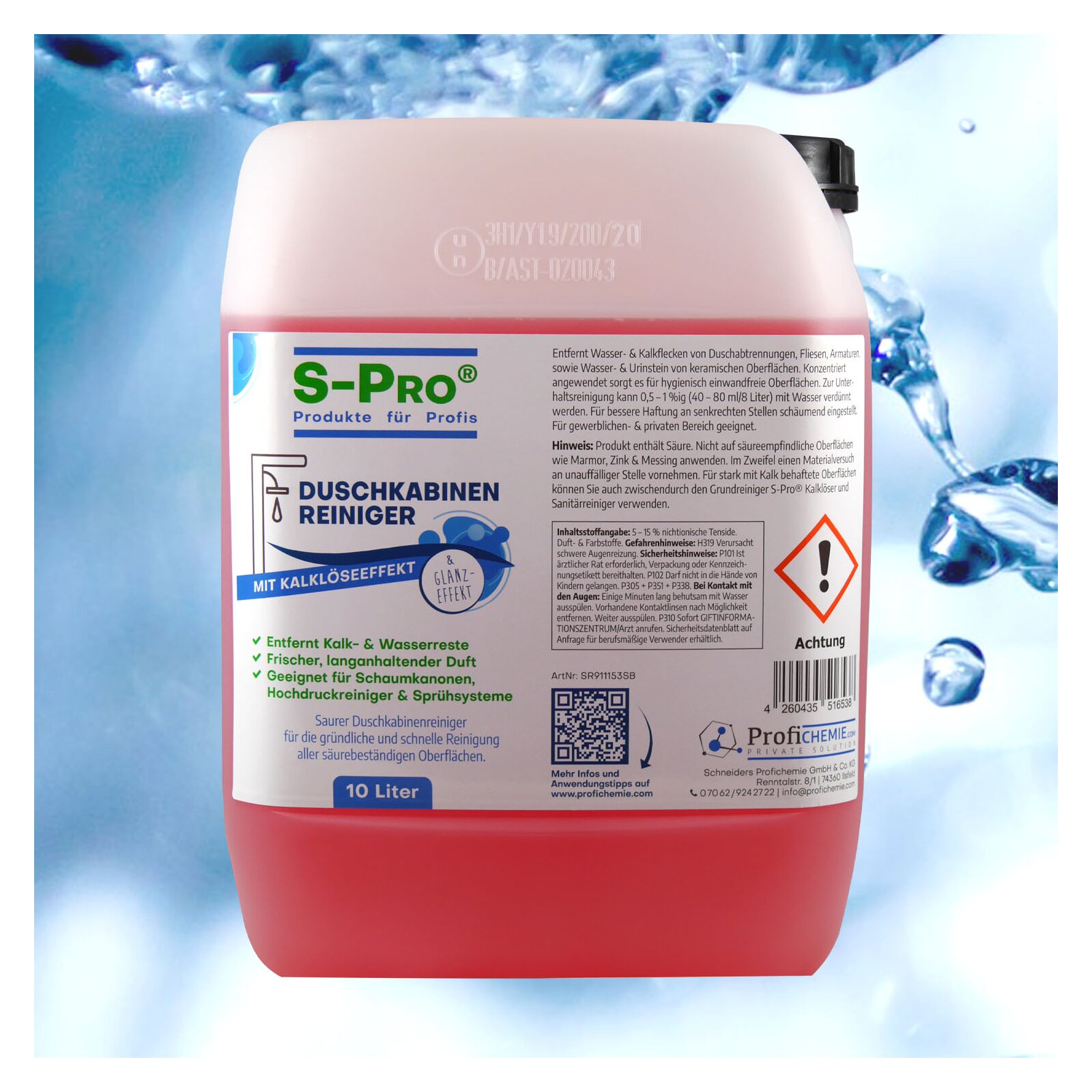 S-Pro® Duschkabinenreiniger 10 Liter 1 Kanister