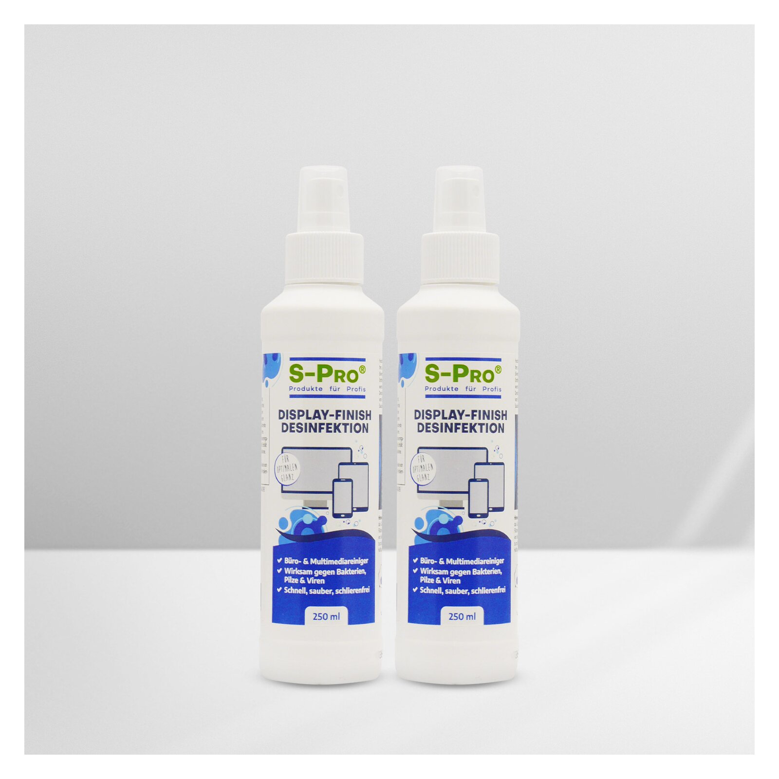 S-Pro® Display-Finish Desinfektion 2 x 250ml Dosen-Set