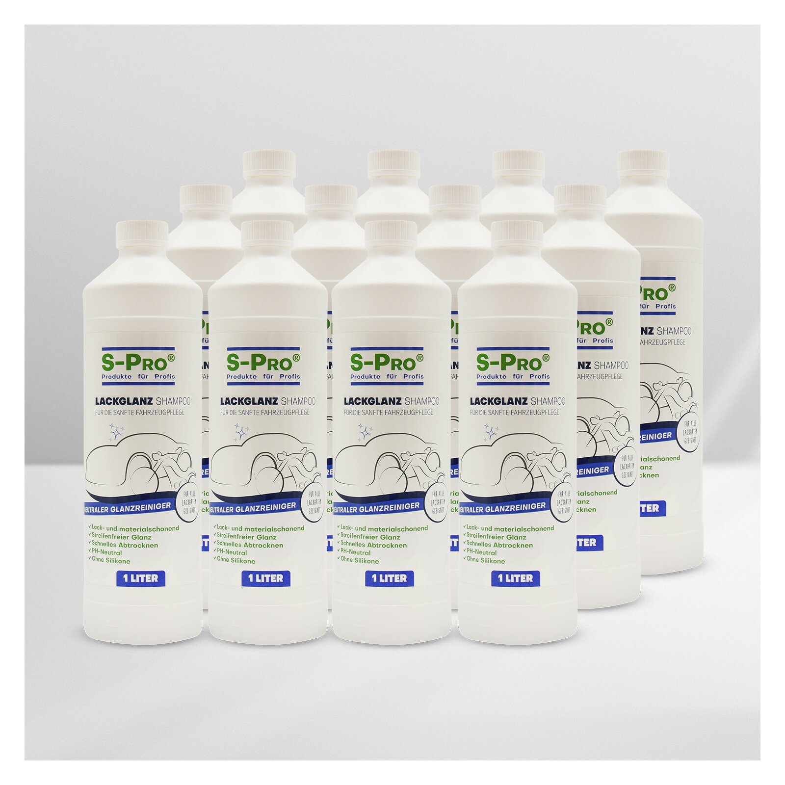 S-Pro® LackGlanz Shampoo 12 x 1 L Flaschen