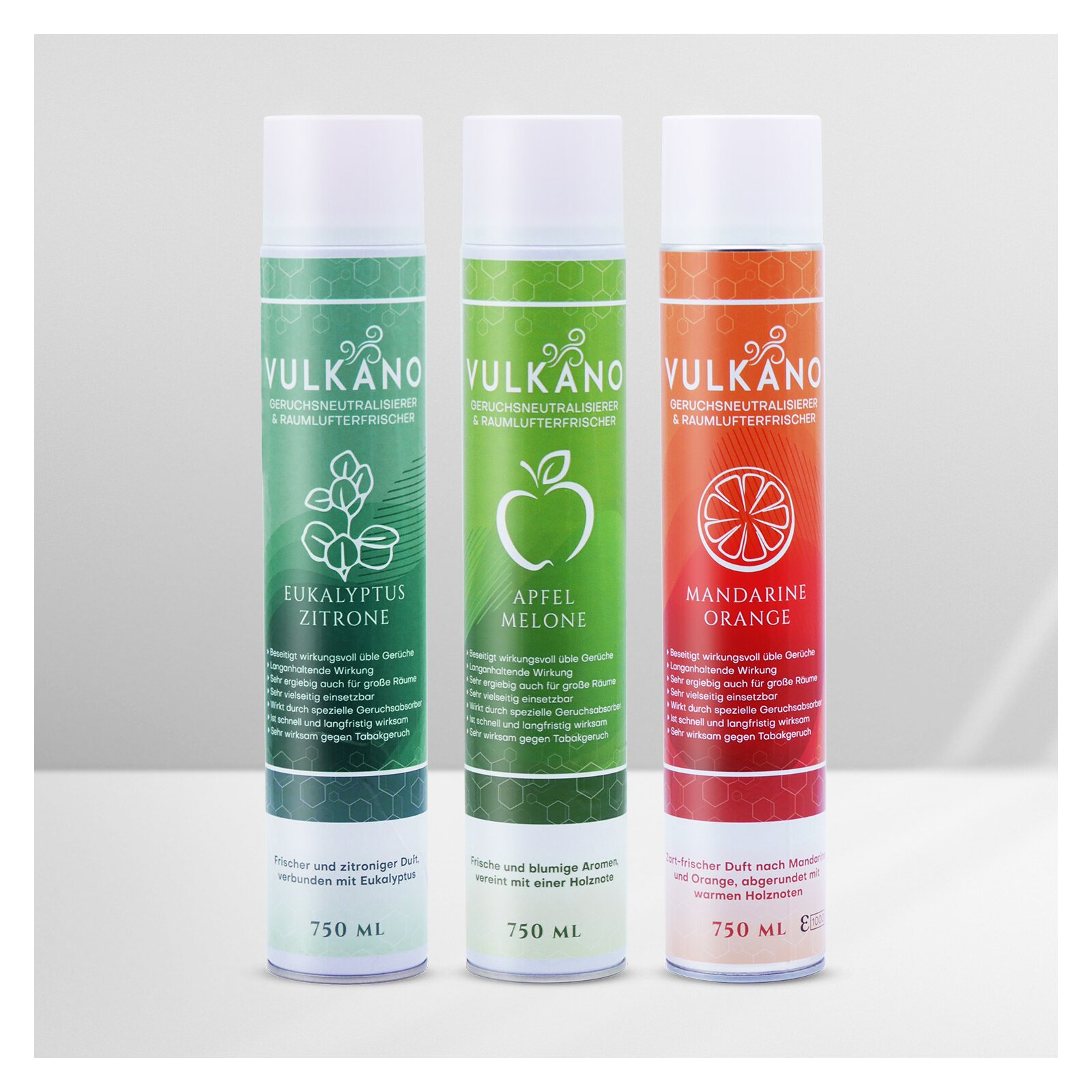 S-Pro Vulkano Raumluft-Geruchsneutralisierer 2er-Pack Apfel-Melone