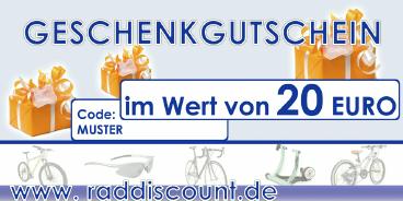 Raddiscount Geschenk-Gutschein 100 Euro