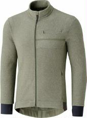 Wintertrikot Shimano Transit Fleece Jersey Grün XL