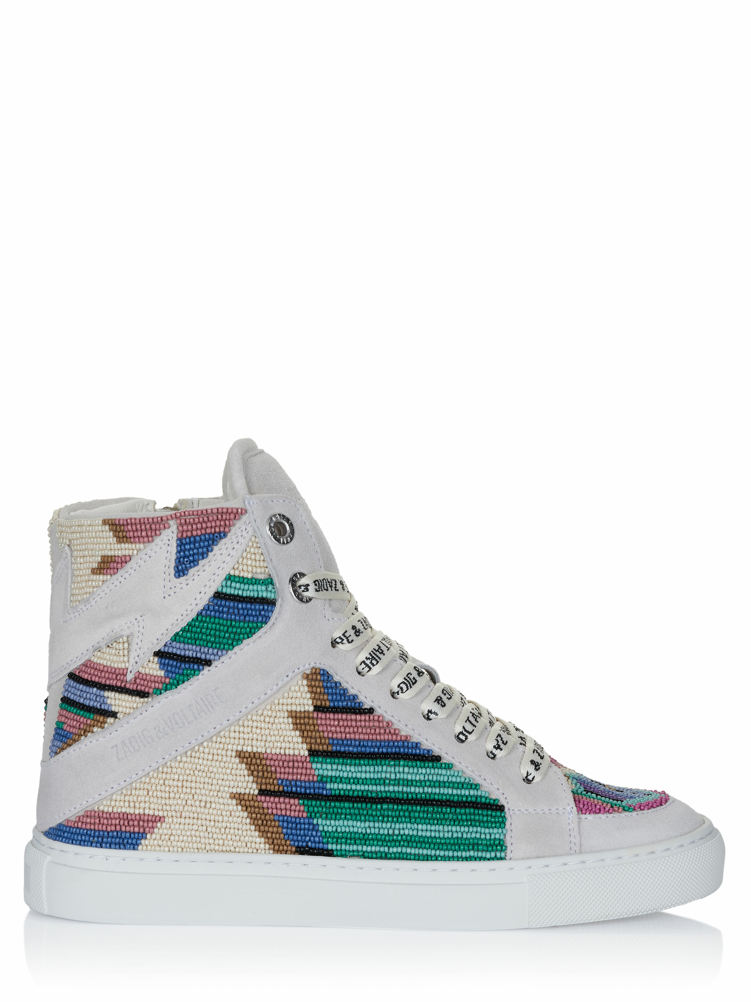 Zadig Voltaire High Flash Folk Beads Schuhe weiß 37