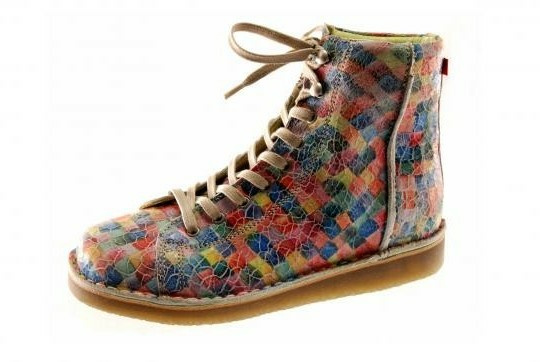 Grünbein Damen Schnürboots Louis lose Einlage,  Mosaik 37