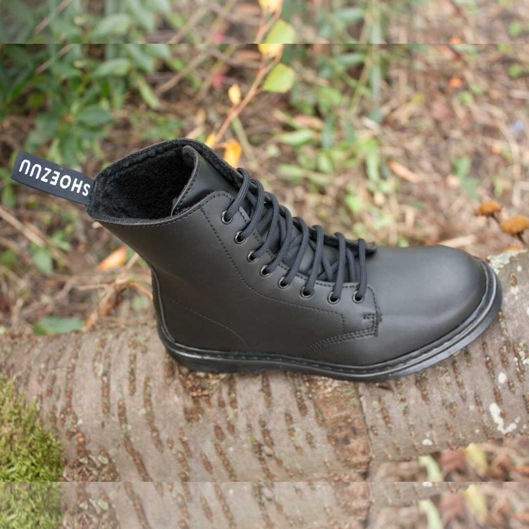 Shoezuu 8 Eye UK Boot Winter Black Mono 41