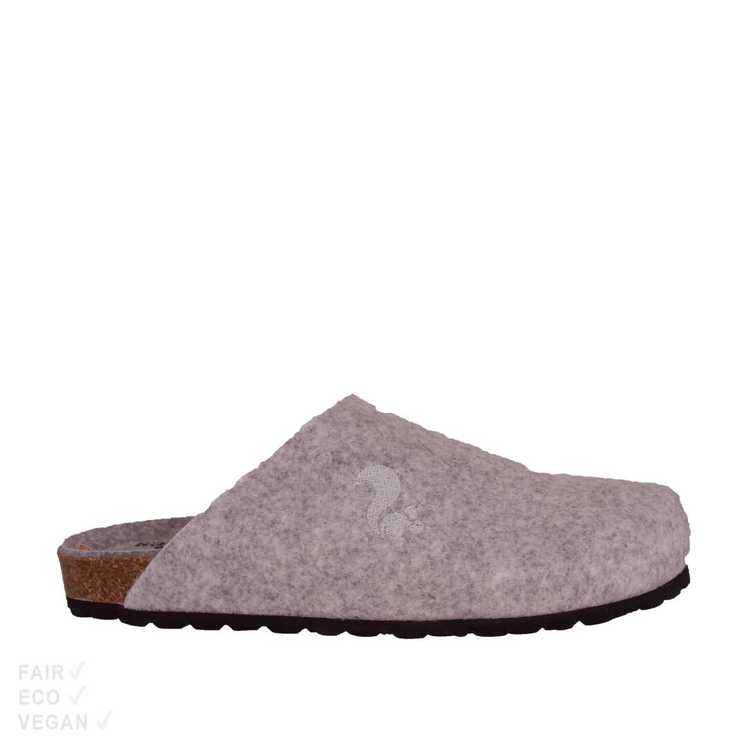 Thies Hausschuhe Pet Bio Clog stone grey 39