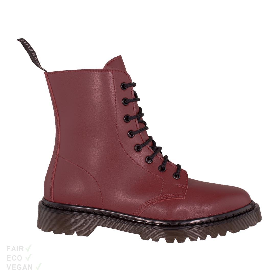 Shoezuu 8 Eye UK Boots Winter cherry red 45