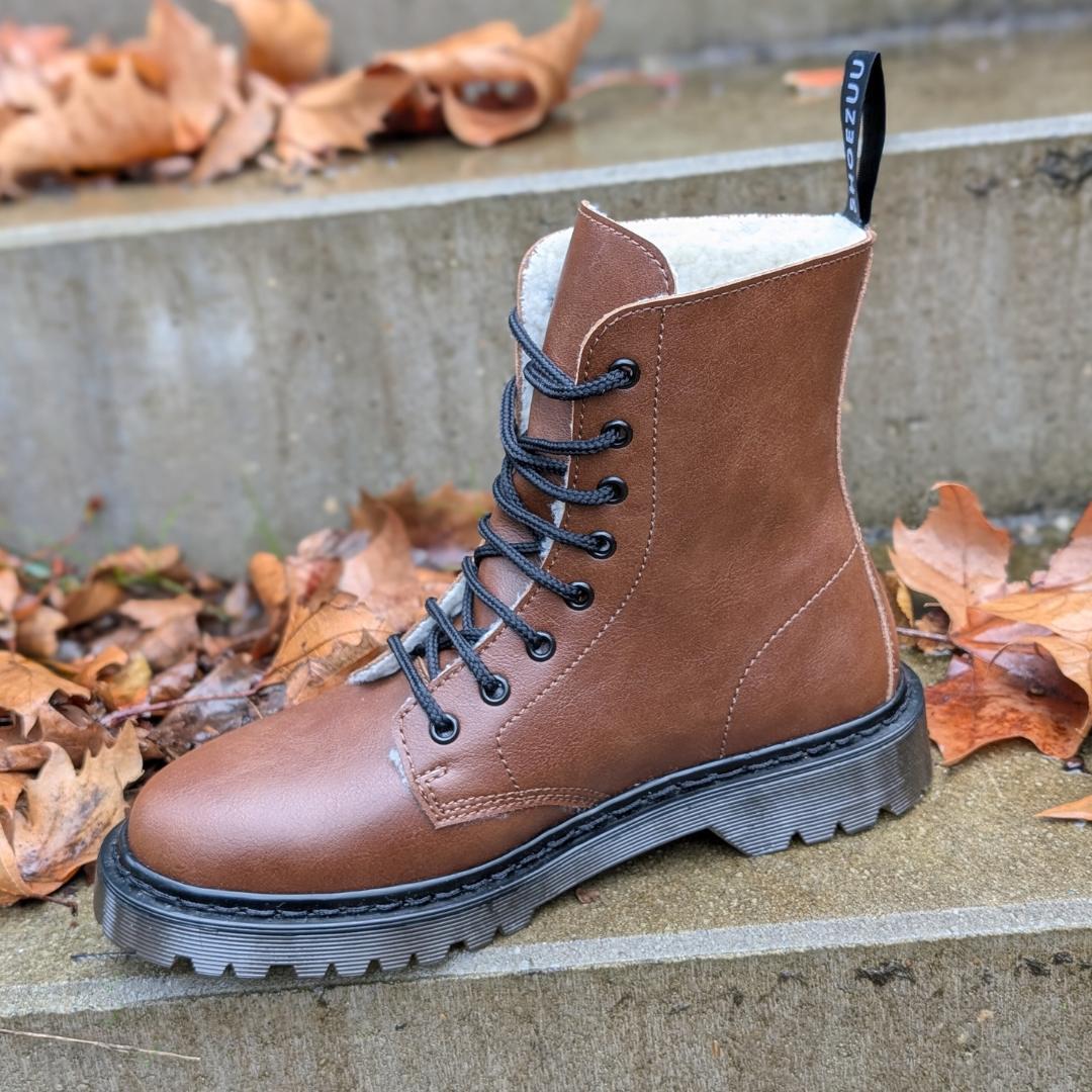Shoezuu 8 Eye UK Boots Winter nussbraun 40