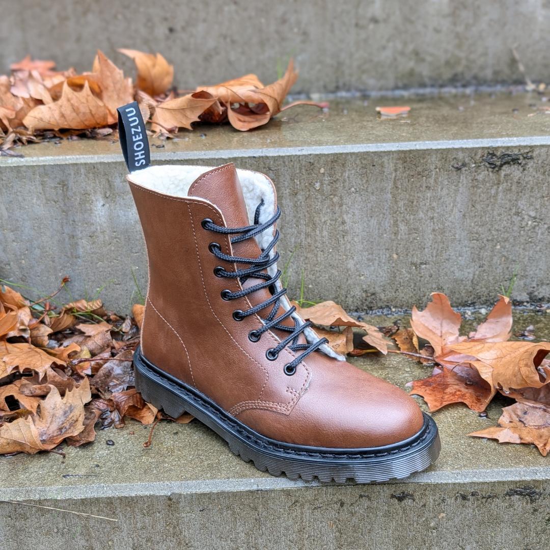 Shoezuu 8 Eye UK Boots Winter nussbraun 41