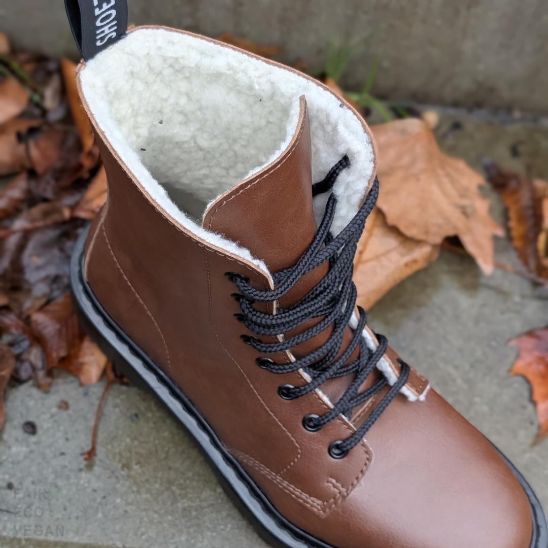 Shoezuu 8 Eye UK Boots Winter nussbraun 42