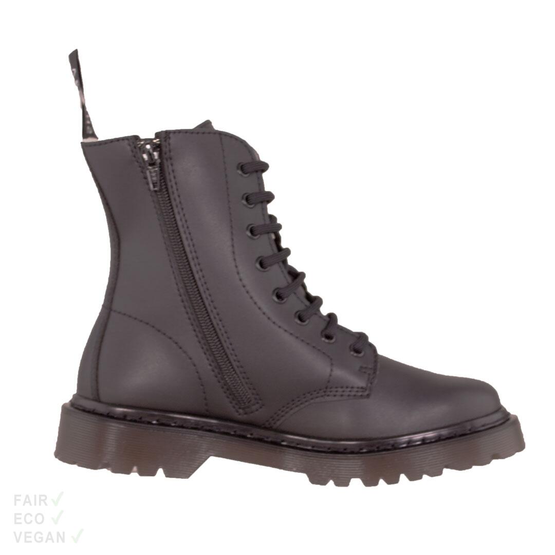Shoezuu 8 Eye UK Zip-Boots Winter schwarz 38