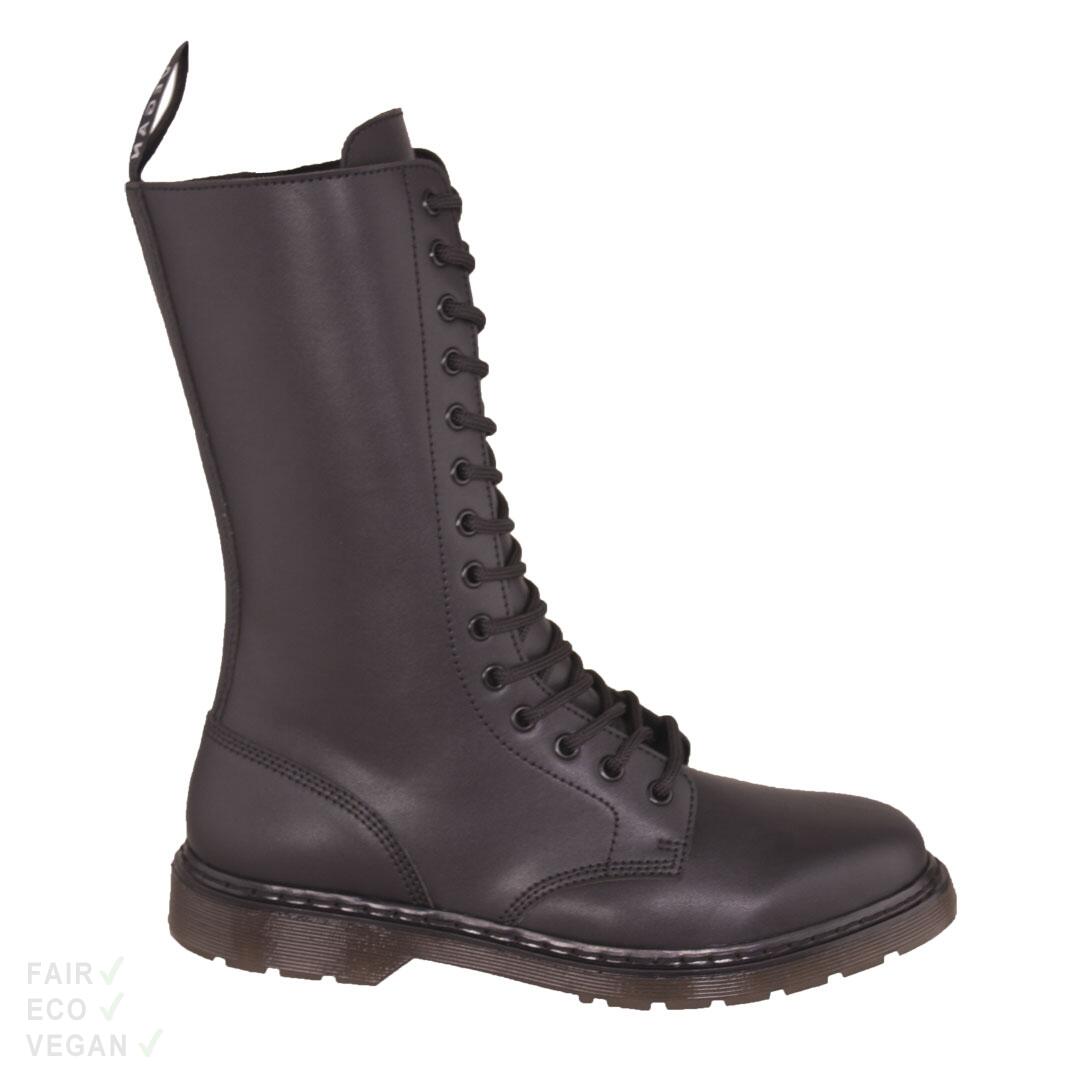Shoezuu 14 Eye Zip Uk Boots Black 38